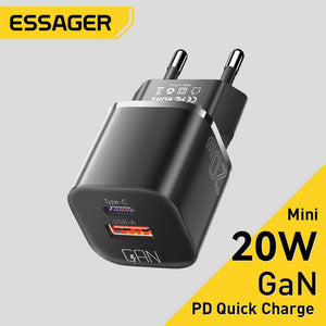 Essager 20W GaN USB-A & Type-C Fast Charger